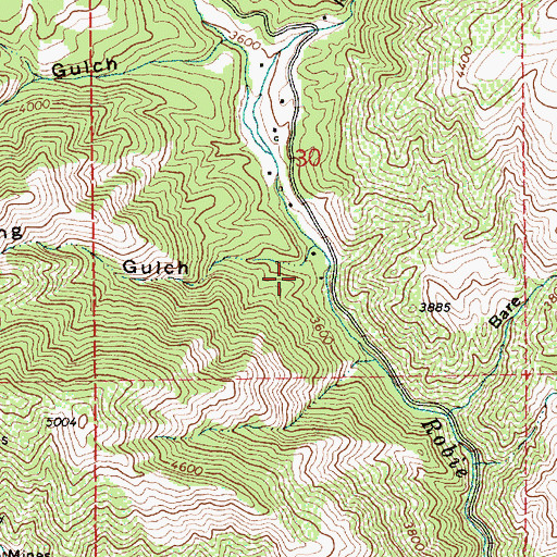 Topographic Map of Spring Gulch, ID