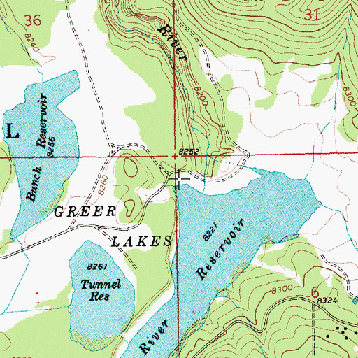 Topographic Map of River Reservoir Number Three Dam, AZ