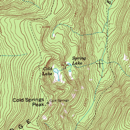 Topographic Map of Spring Lake, ID