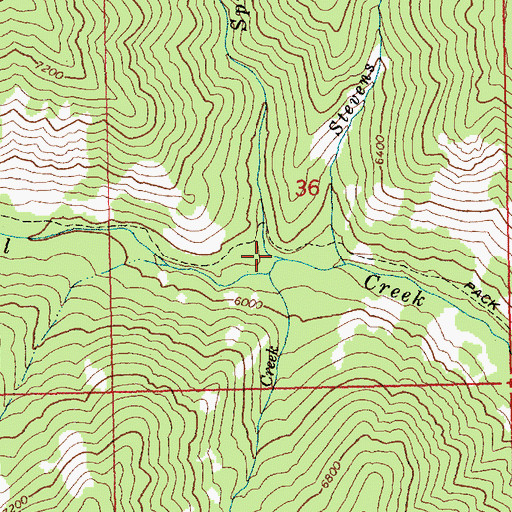 Topographic Map of Springfield Creek, ID