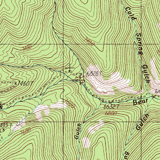 Topographic Map of Spruce Gulch, ID
