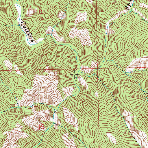 Topographic Map of Spud Creek, ID