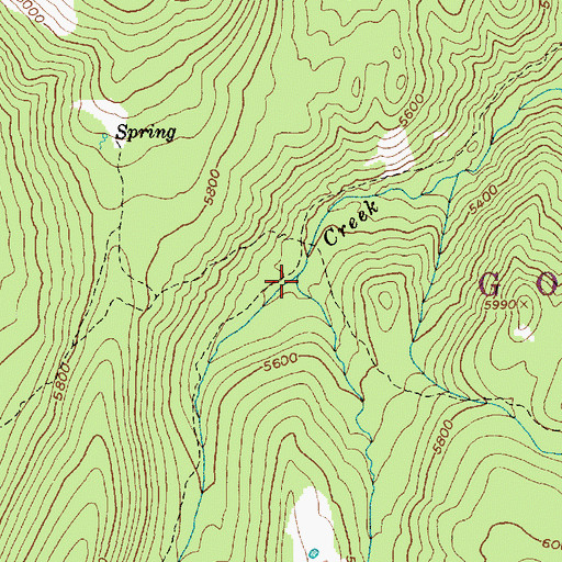 Topographic Map of Square Mountain Creek, ID