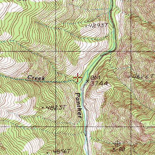 Topographic Map of Squaw Camp Creek, ID