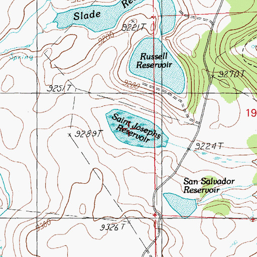 Topographic Map of Saint Josephs Reservoir, AZ