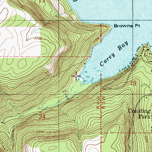 Topographic Map of Squeatah Creek, ID