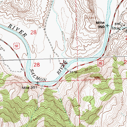 Topographic Map of Squaw Creek, ID