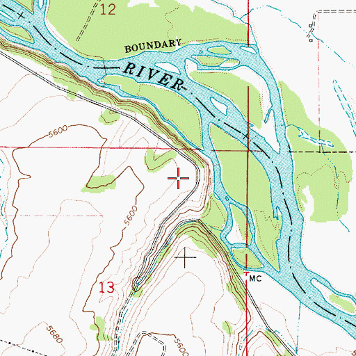 Topographic Map of Squaw Creek, ID