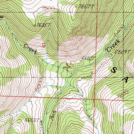Topographic Map of Squaw Creek, ID