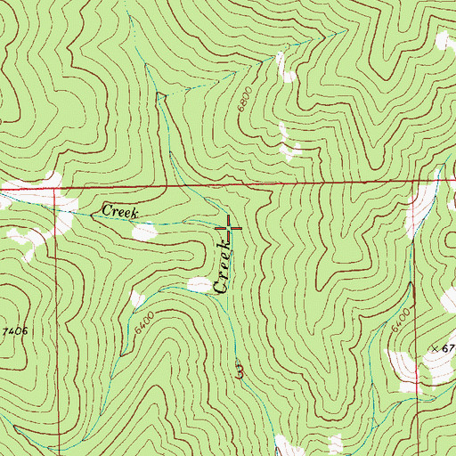 Topographic Map of Squaw Creek, ID