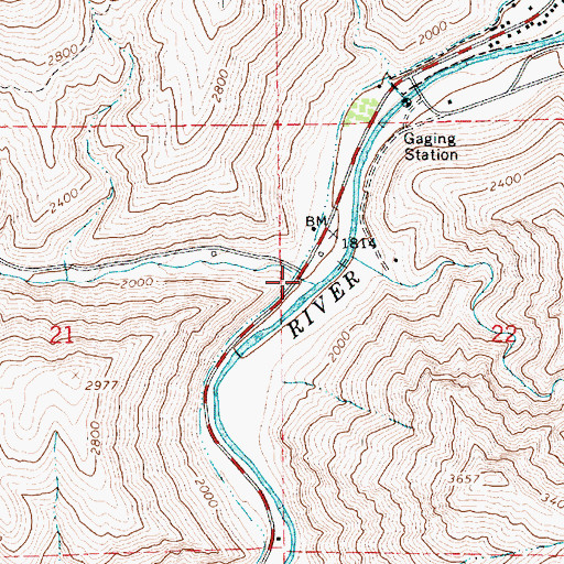 Topographic Map of Squaw Creek, ID