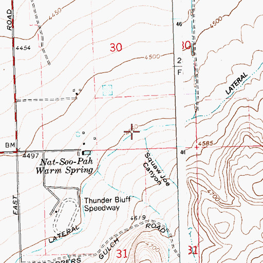 Topographic Map of Squaw Joe Canyon, ID