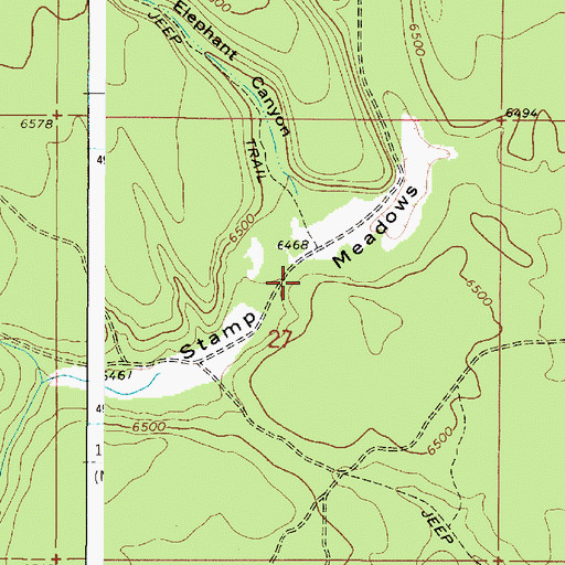 Topographic Map of Stamp Meadows, ID