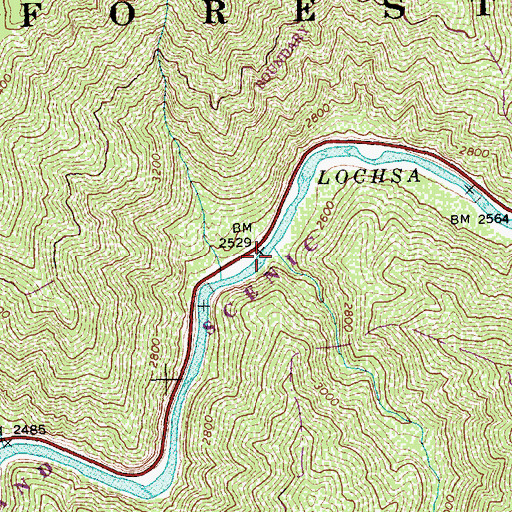 Topographic Map of Stanley Creek, ID