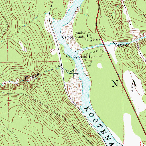 Topographic Map of Star Creek, MT