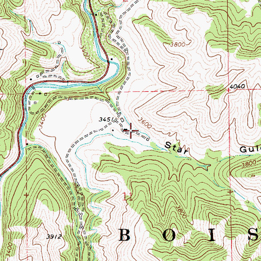 Topographic Map of Star Gulch, ID
