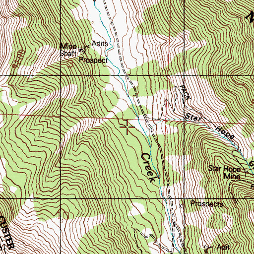 Topographic Map of Star Hope Gulch, ID