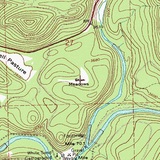 Topographic Map of Star Meadows, ID