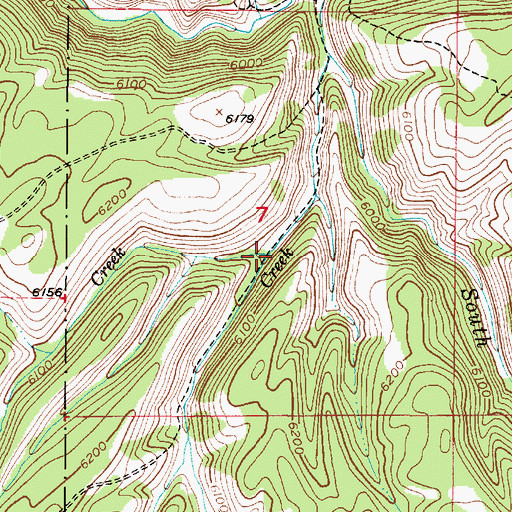 Topographic Map of State Creek, ID