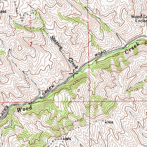 Topographic Map of Station Creek, ID