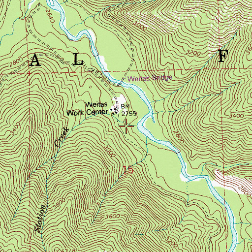 Topographic Map of Station Creek, ID