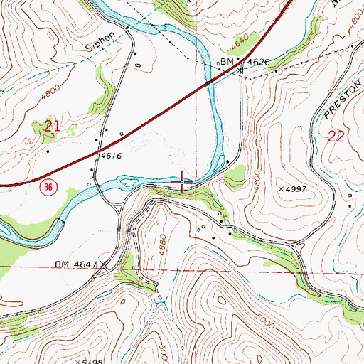 Topographic Map of Station Creek, ID