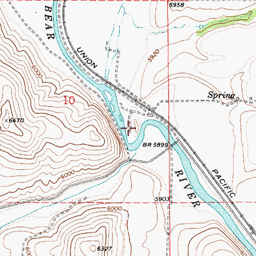 Topographic Map of Stauffer Creek, ID