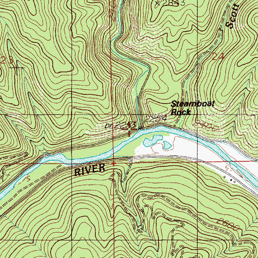 Topographic Map of Steamboat Creek, ID