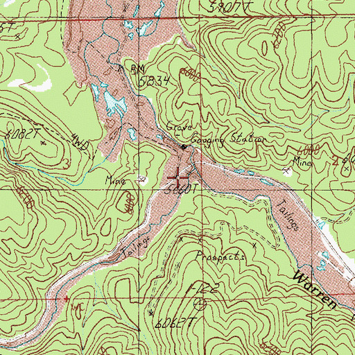 Topographic Map of Steamboat Creek, ID