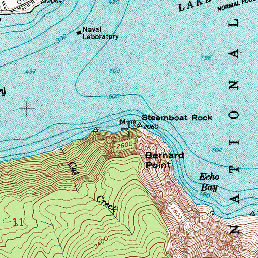 Topographic Map of Steamboat Rock, ID