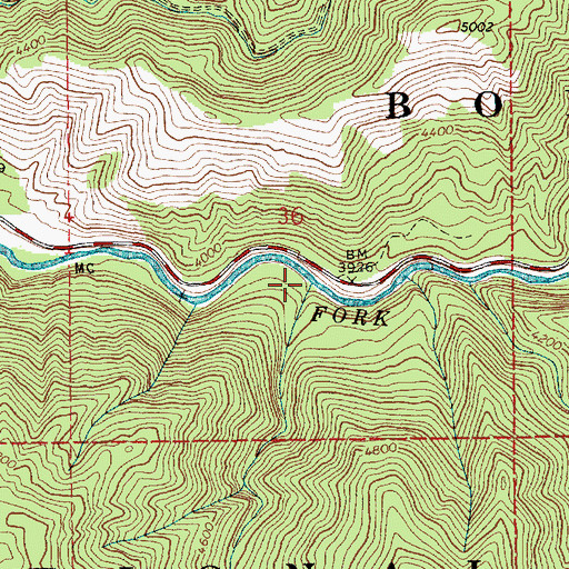 Topographic Map of Steep Creek, ID