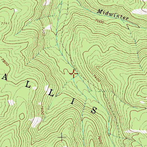 Topographic Map of Steep Creek, ID