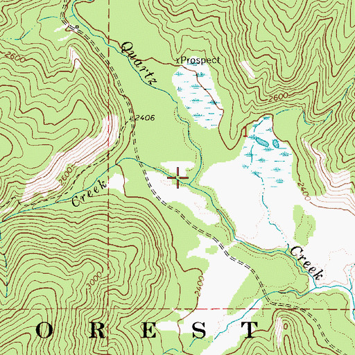 Topographic Map of Steep Creek, ID