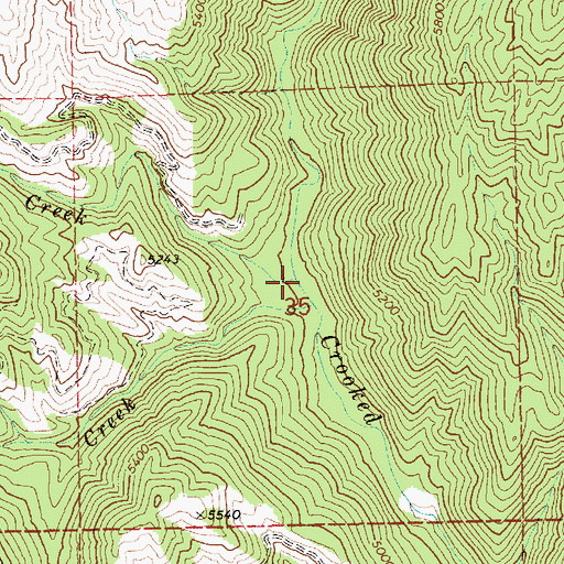 Topographic Map of Steep Creek, ID