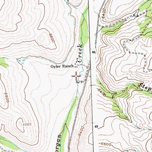 Topographic Map of Stephens Creek, ID