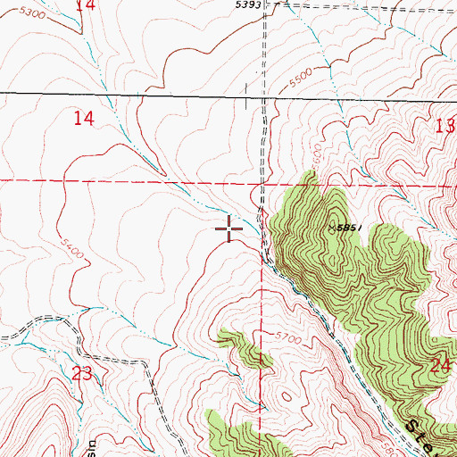 Topographic Map of Stewart Canyon, ID