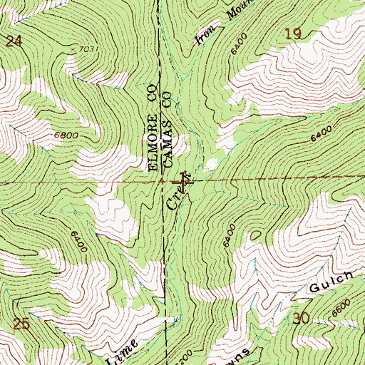 Topographic Map of Stewart Creek, ID