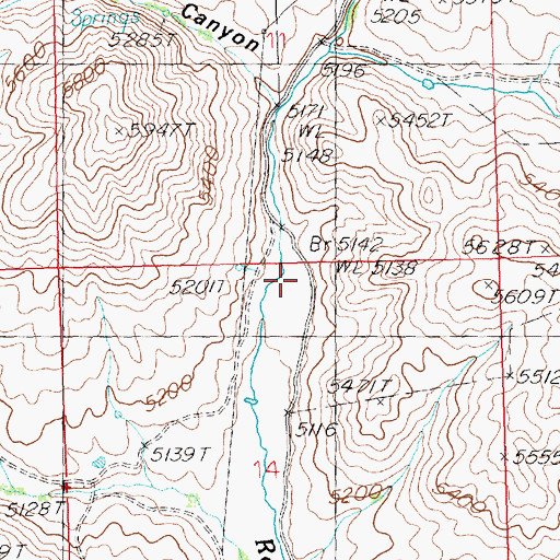 Topographic Map of Stewart Ranch, ID