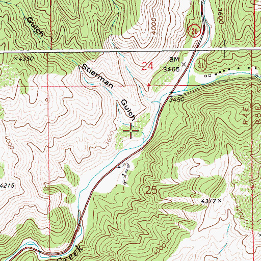 Topographic Map of Stierman Gulch, ID
