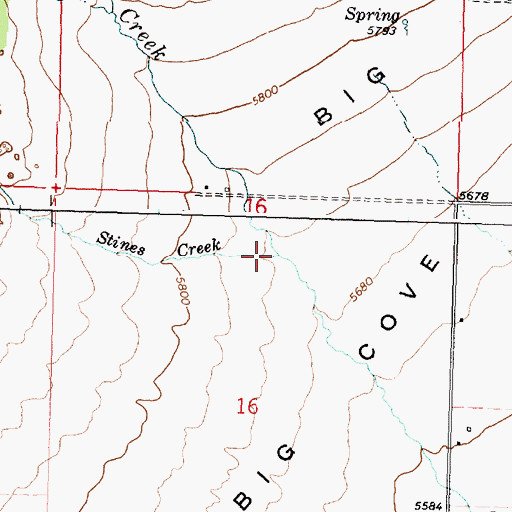 Topographic Map of Stines Creek, ID