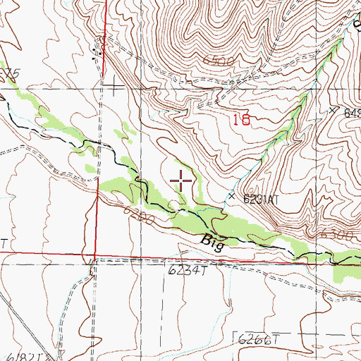 Topographic Map of Stinking Creek, ID