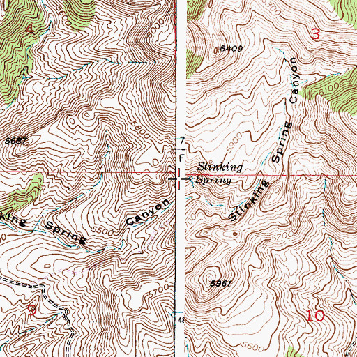 Topographic Map of Stinking Spring, ID