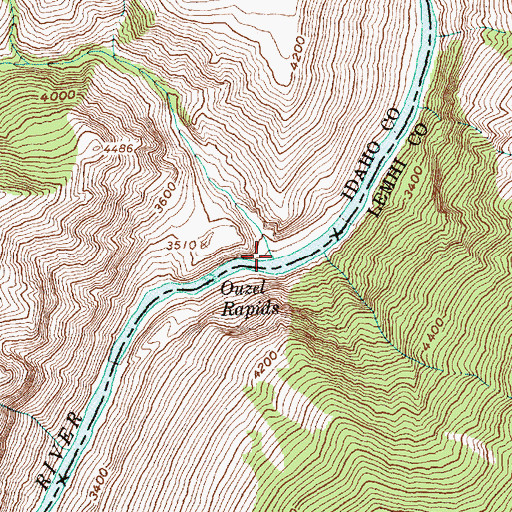 Topographic Map of Stoddard Creek, ID
