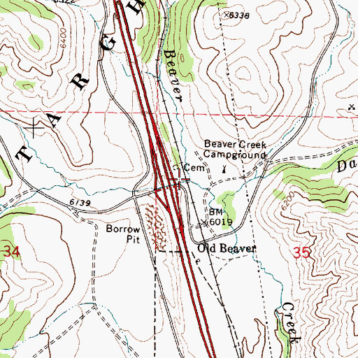 Topographic Map of Stoddard Creek, ID