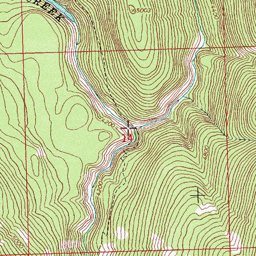 Topographic Map of Storm Creek, ID
