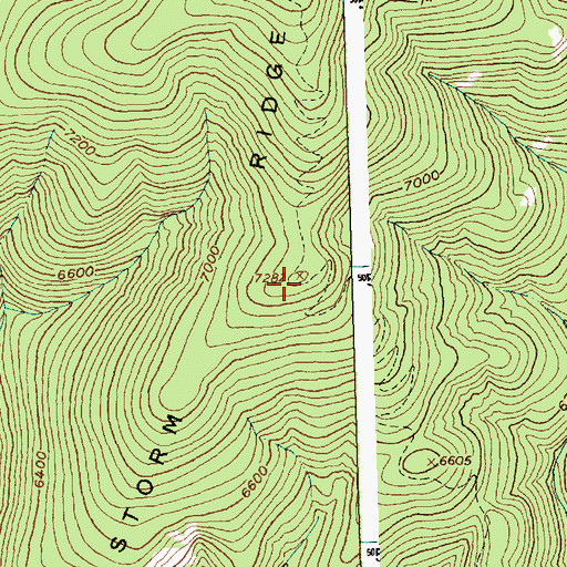 Topographic Map of Storm Ridge, ID
