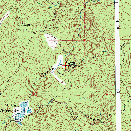 Topographic Map of Stover Meadow, ID