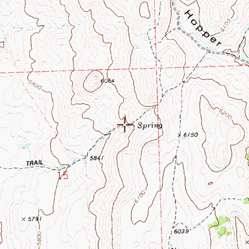 Topographic Map of Stratton Spring, ID