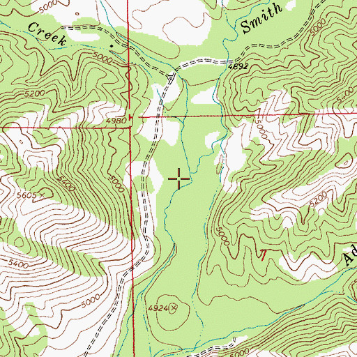 Topographic Map of Strawberry Creek, ID