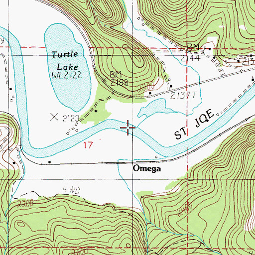 Topographic Map of Street Creek, ID